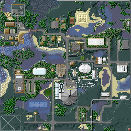 Top down view of my Minecraft classic city