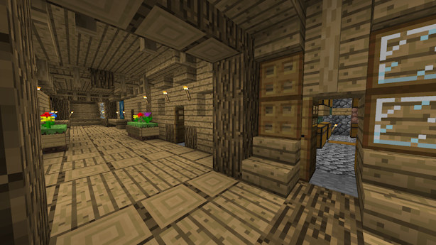 View of the storage room from the hallway on first floor