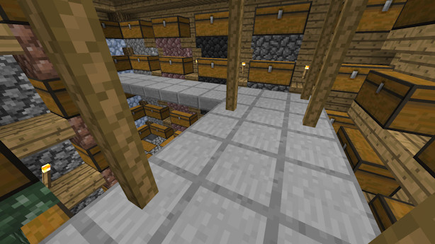 View of the storage room from the second floor