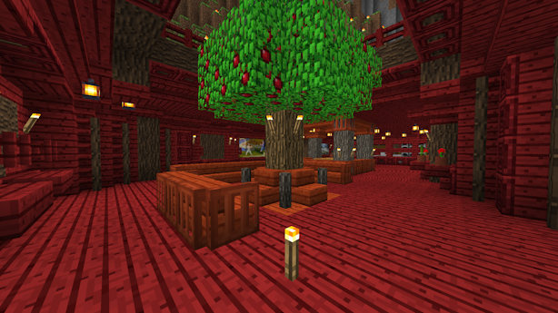 View of the crimson room