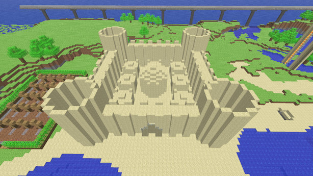 View of sandcastle