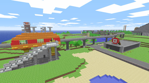 View of shooting range and station